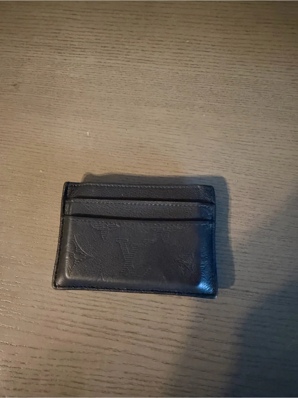 Louis Vuitton Black Leather Card & Key Holder Cardholder